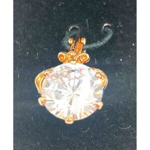 House Of Nikolas 2.20 Ct Cubic Zirconia Pendant In Gold-Tone Setting With Velvet